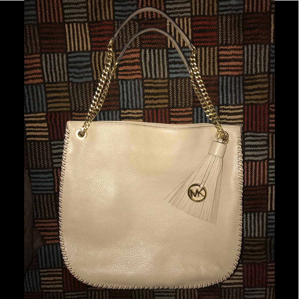 Michael Kors Beige Leather Bag